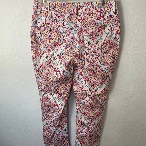 CHICO’S So Slimming Scroll Print Slim Leg Ankle Jeans Sz 0P (4P) - Picture 3 of 6